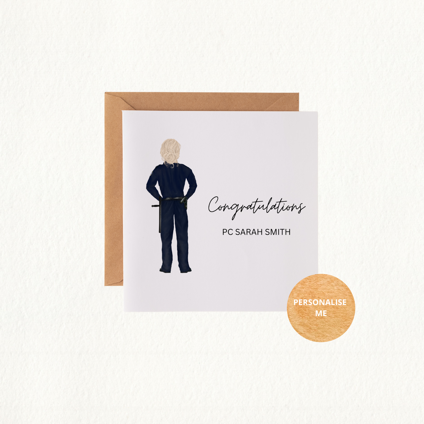 Personalised Police Card, Congratulations Cards