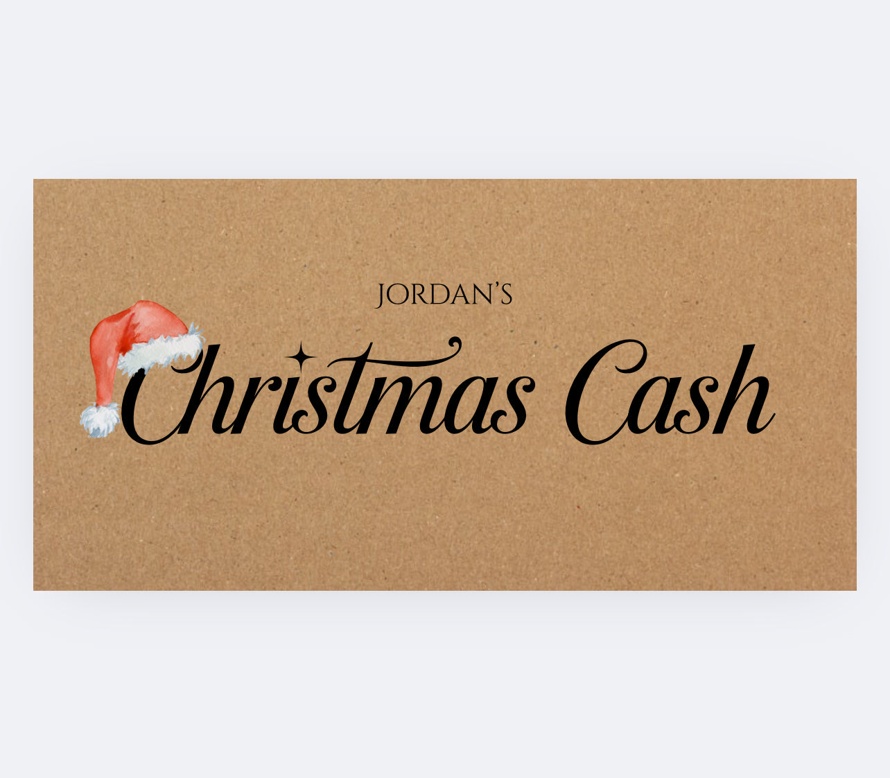 Personalised Christmas Cash Envelopes.