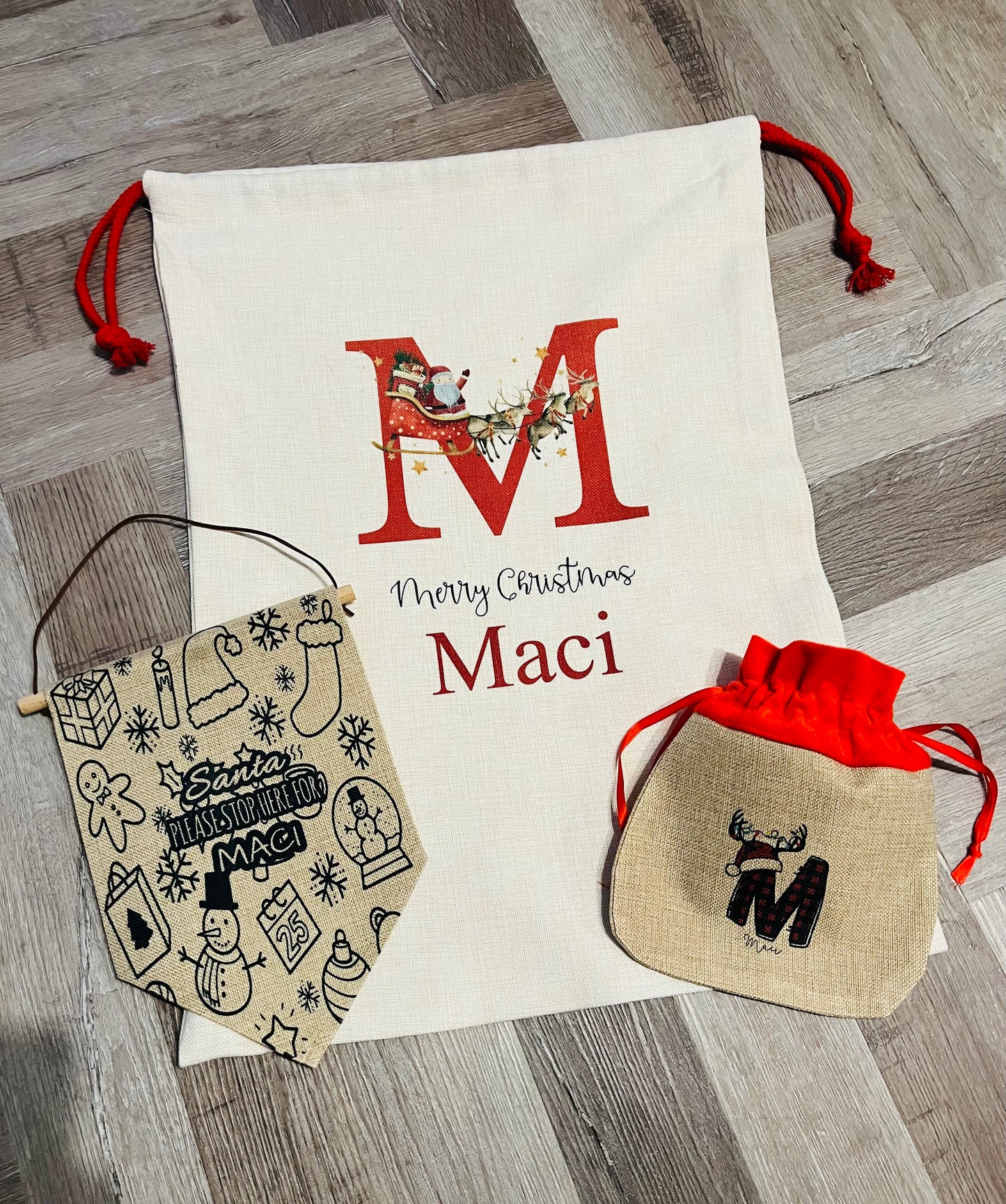 Santa Treat Bags - Personalised