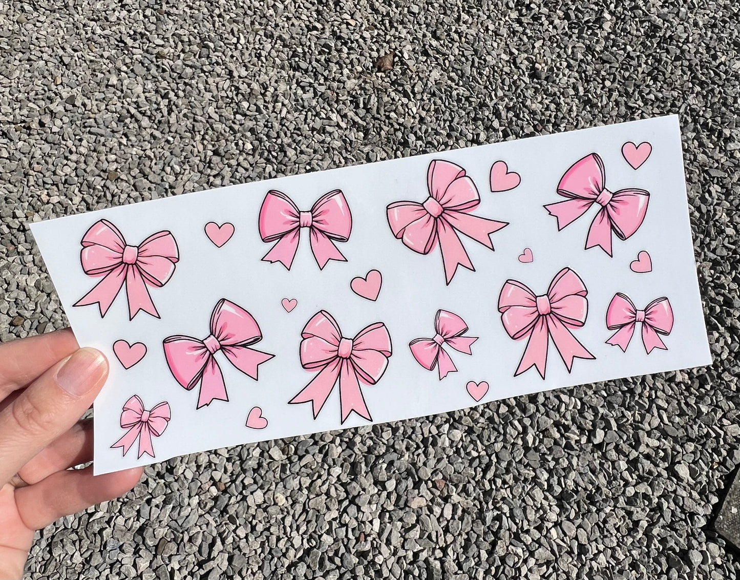 Pink Bows 16oz UVDTF