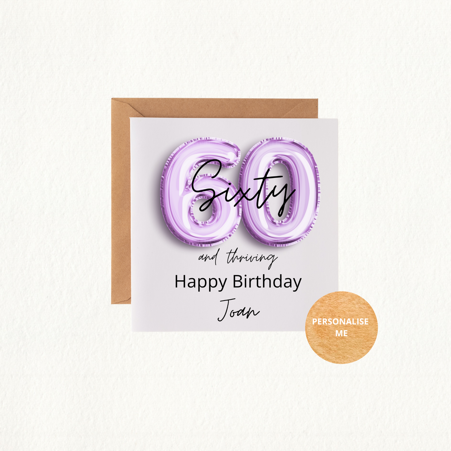 Personalised Birthday Card, Customise the Age