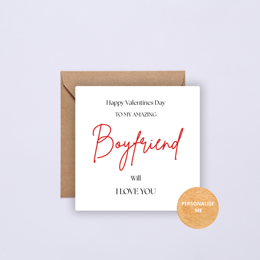Personalised Valentines Day Card