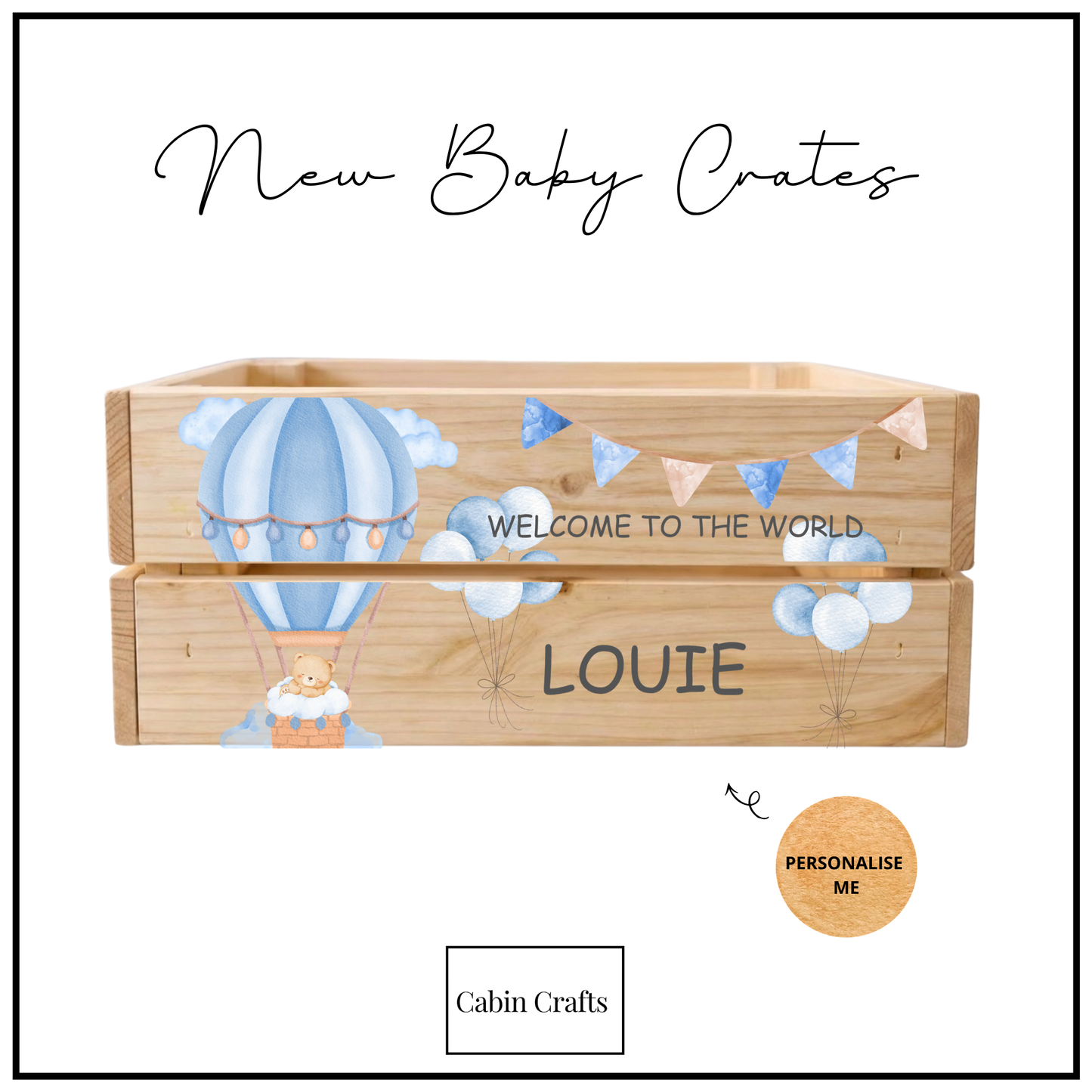New Baby Boy Crate Box