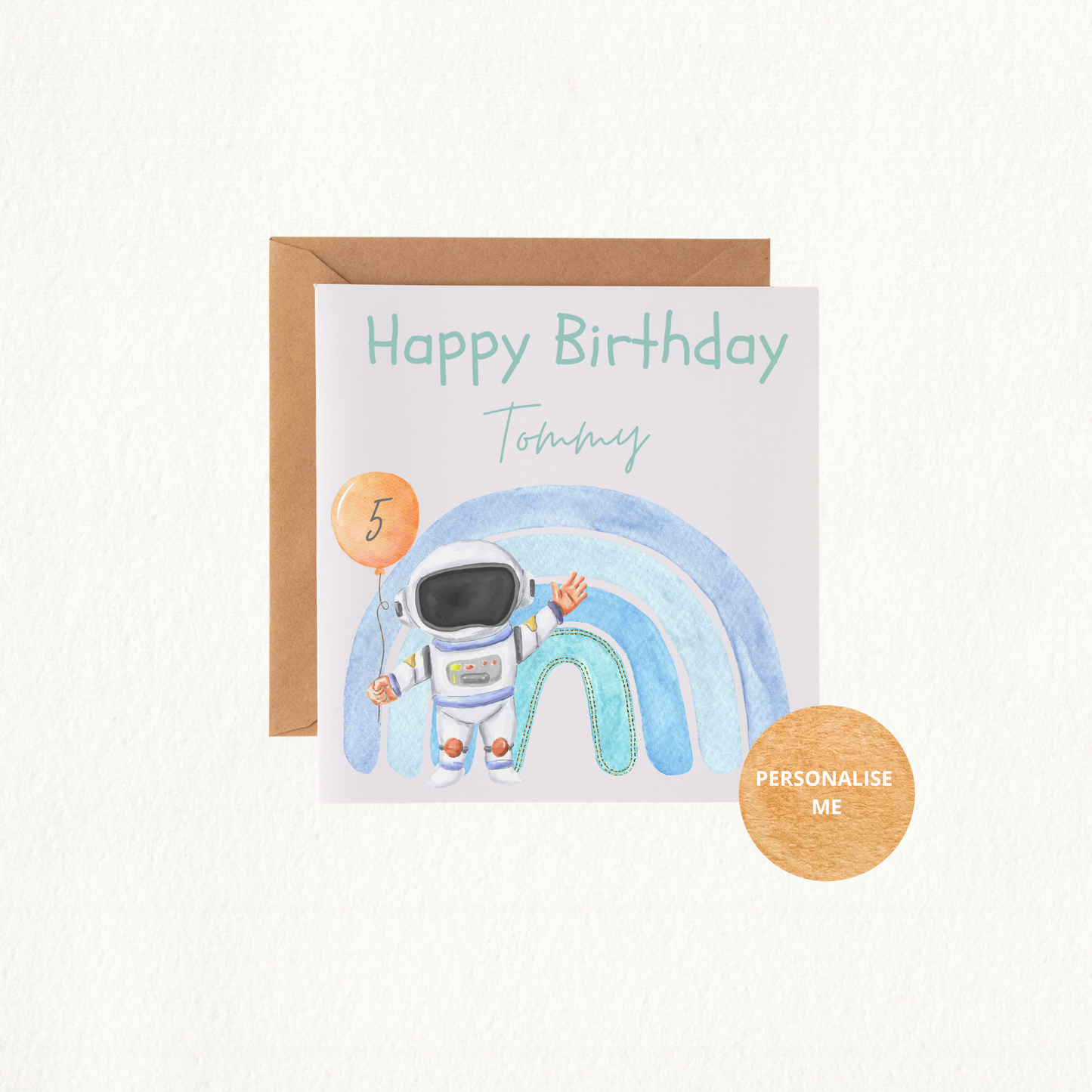 Personalised Boys Birthday Card.  Customise the Age