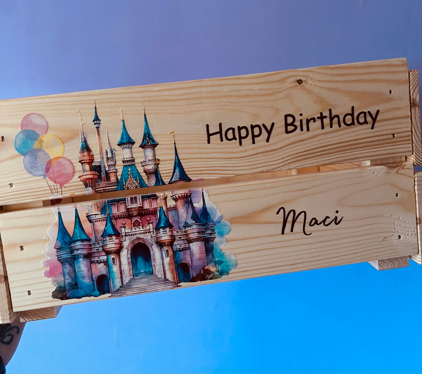 Pink Castle Happy Birthday Crate
