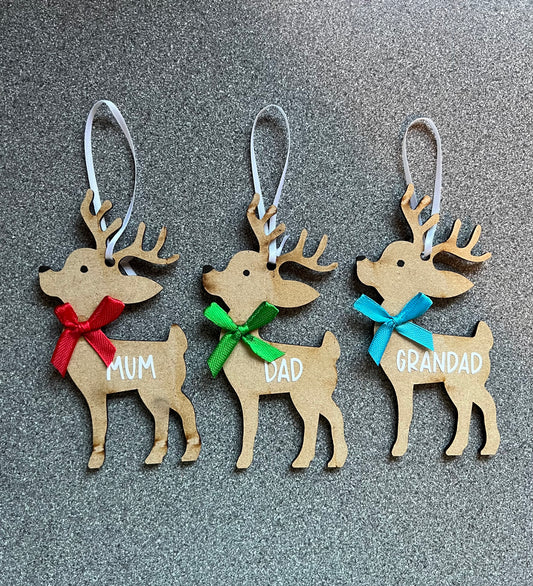 Reindeer Bauble - Personalised