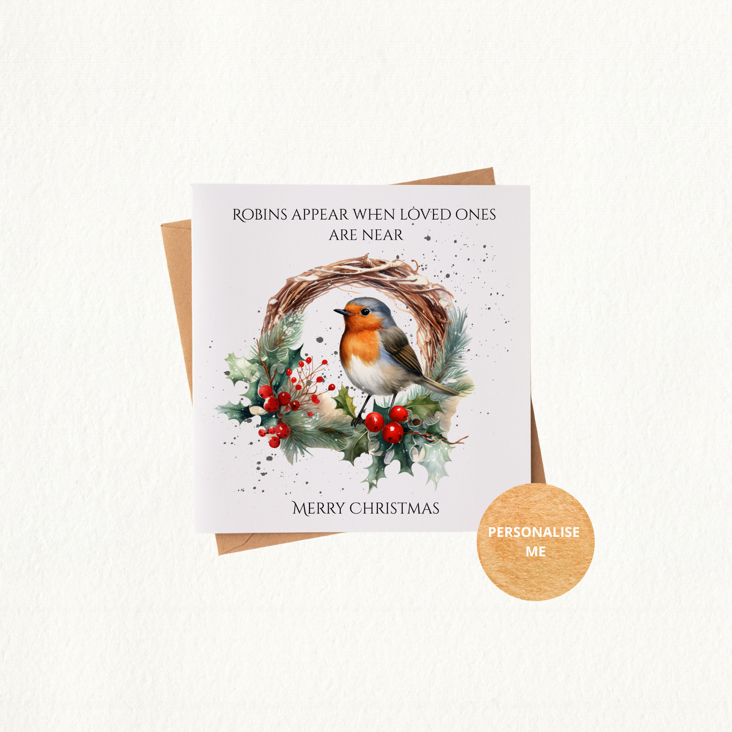 Christmas Card - Robins