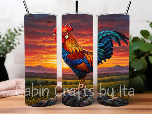 Tumbler - Rustic Rooster