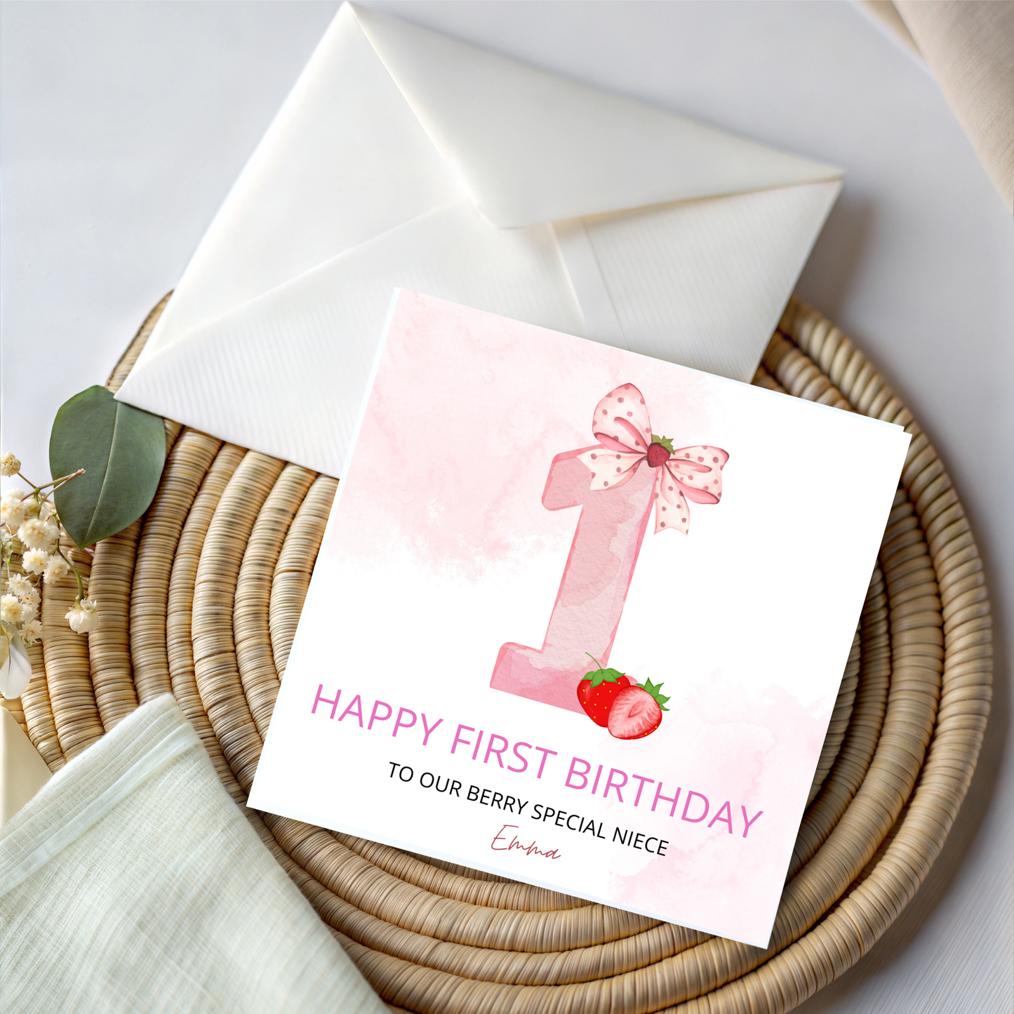 Personalised Birthday Card with Envelope.  Customise the age.
