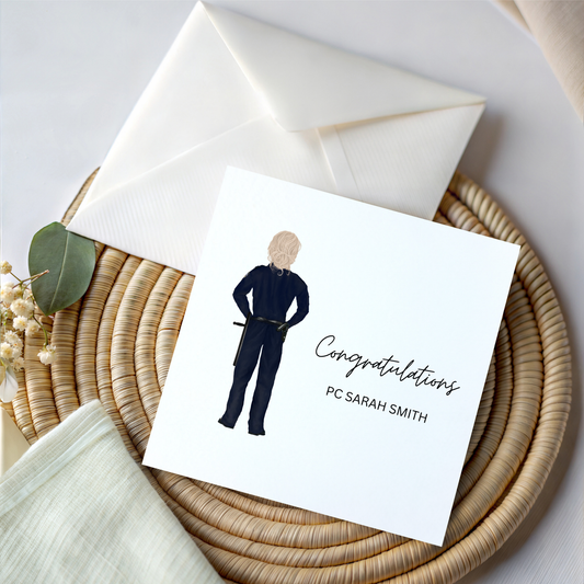 Personalised Police Card, Congratulations Cards