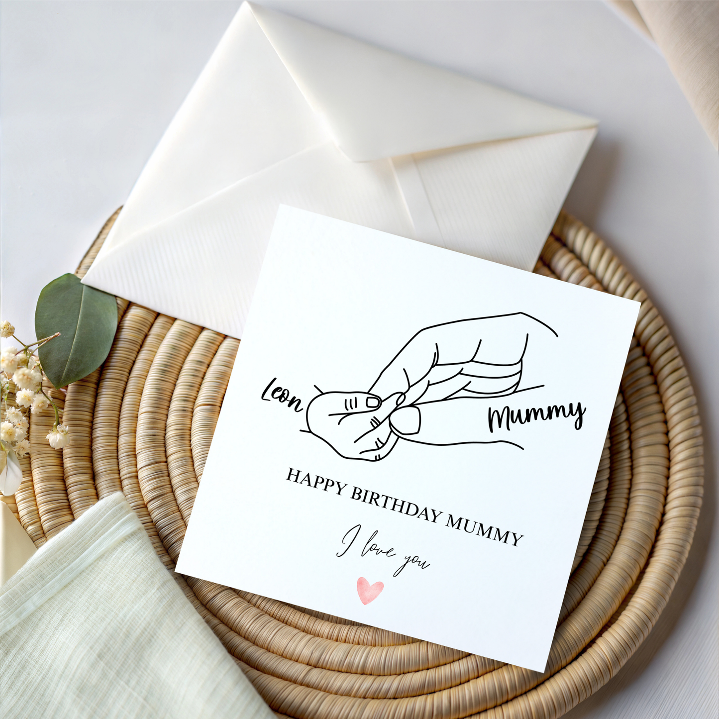 Personalised Mum Card - Hands