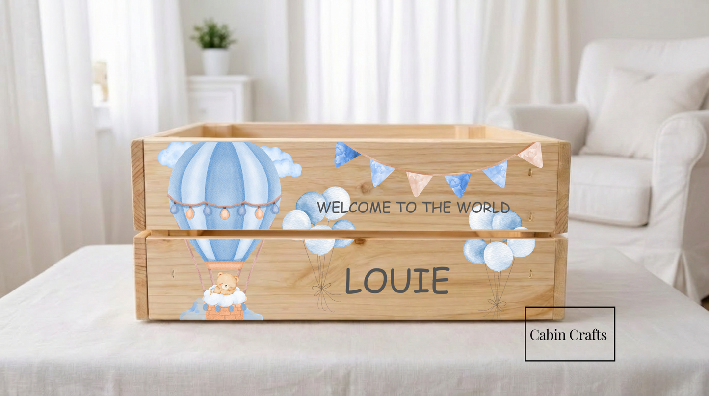 New Baby Boy Crate Box
