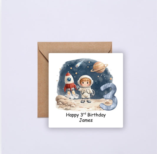 Space Birthday Card