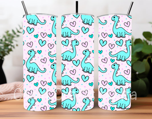Tumbler - Pink Dino
