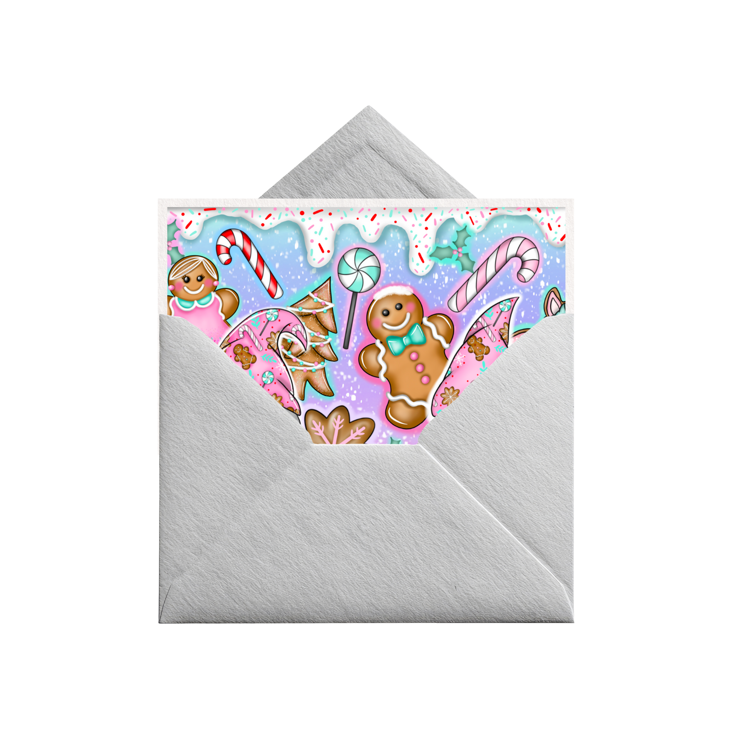 Christmas Card - Pink Gonks