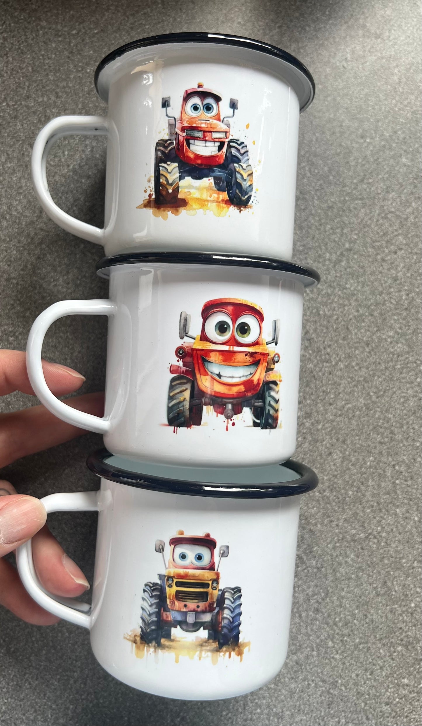 Enamel Mugs - Tractor