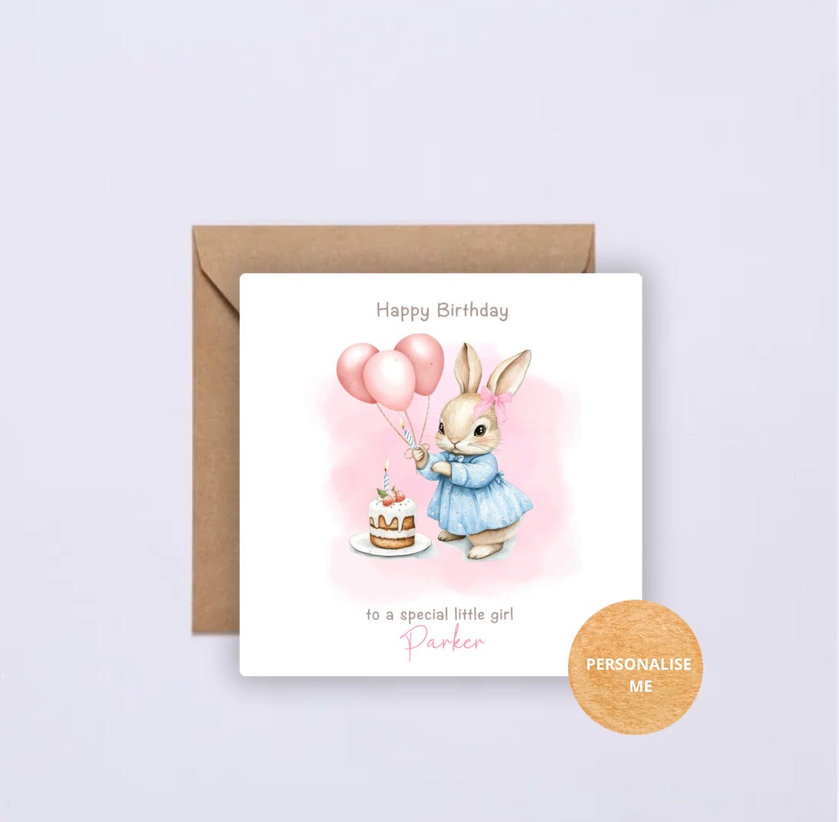 Birthday Card - Rabbit