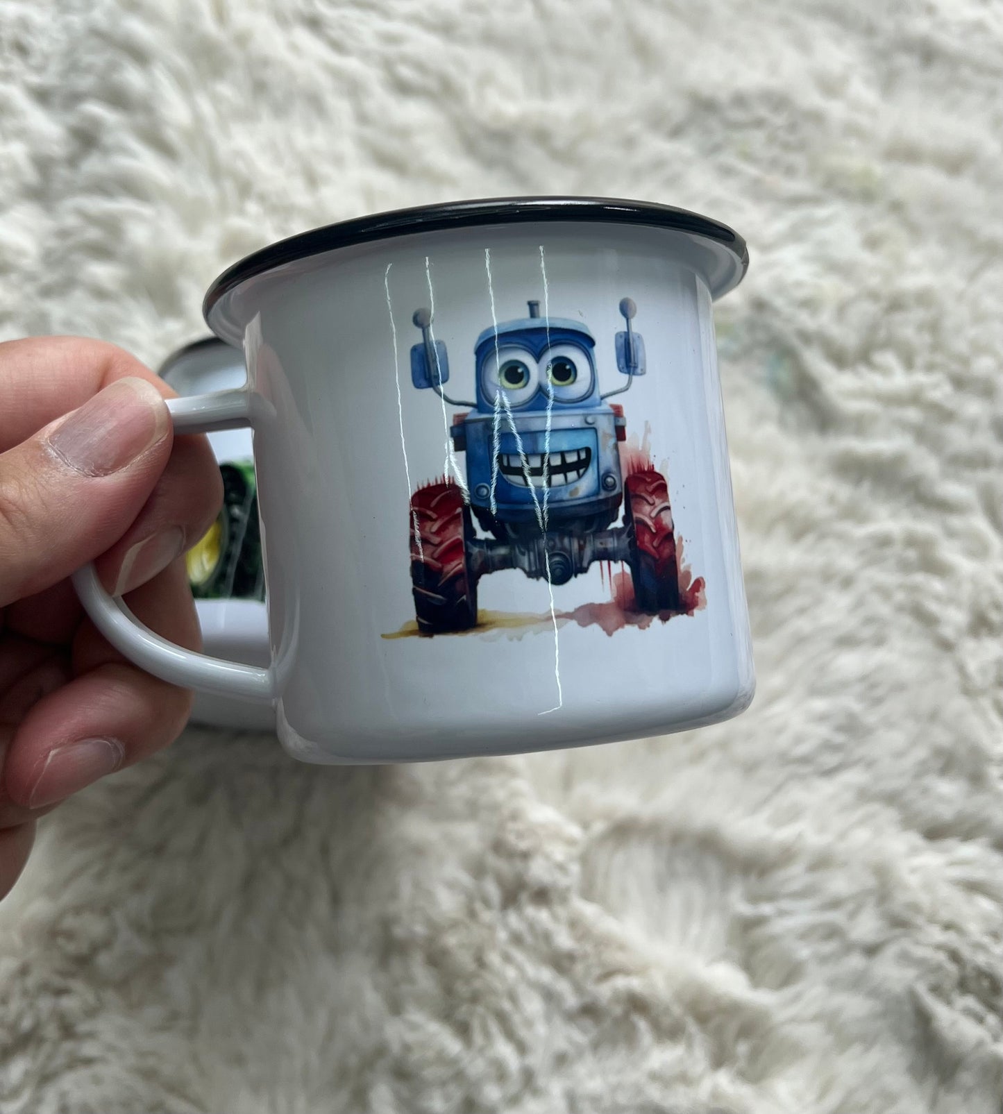 Enamel Mugs - Tractor