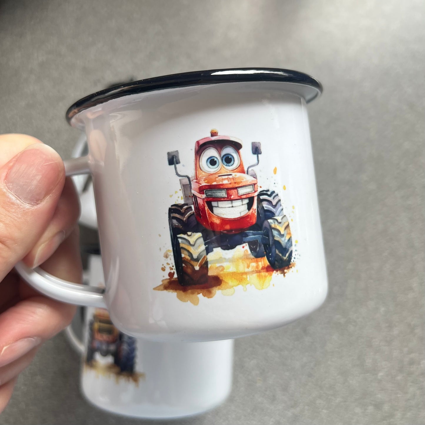 Enamel Mugs - Tractor