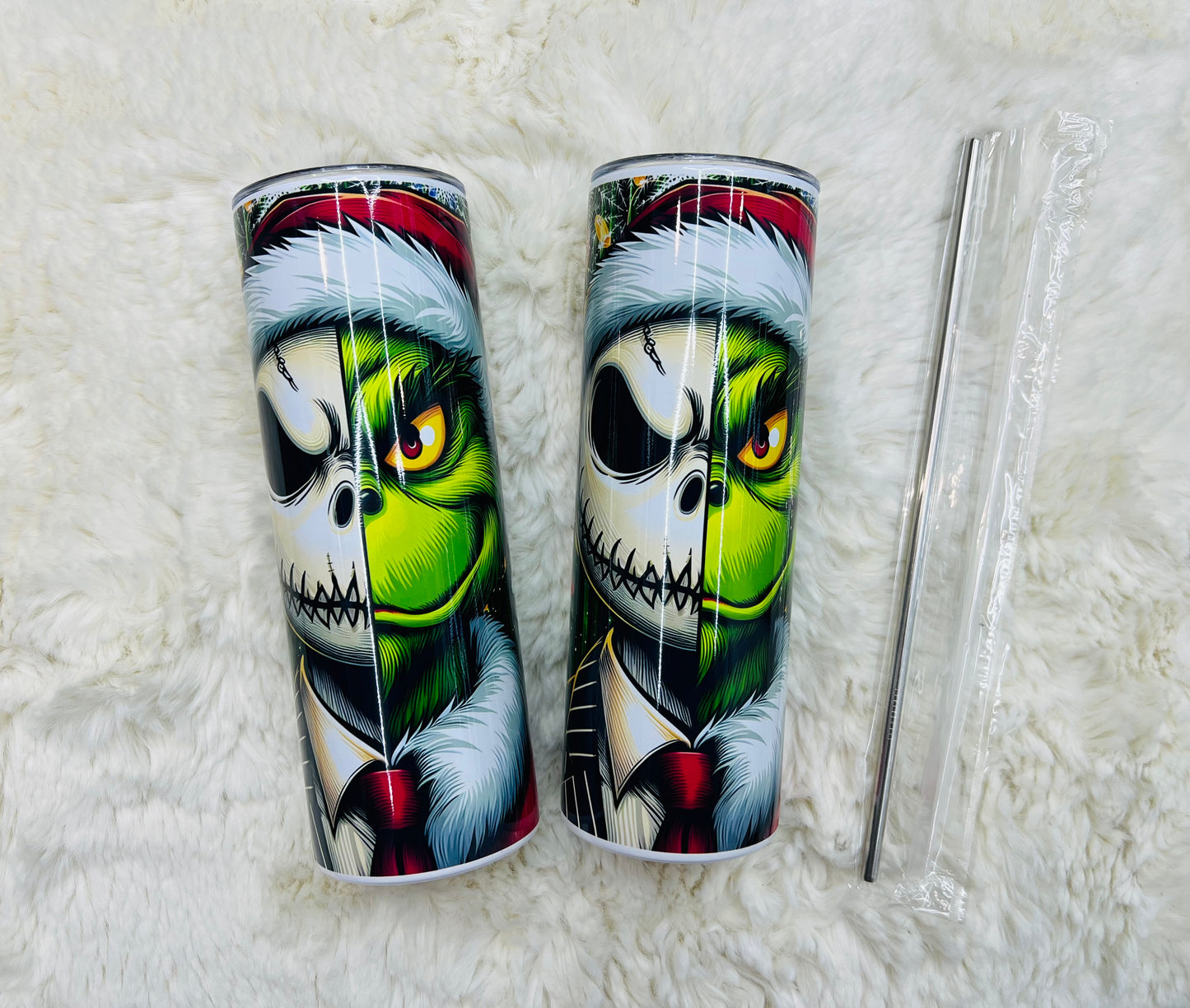 Christmas Tumbler - White/Green