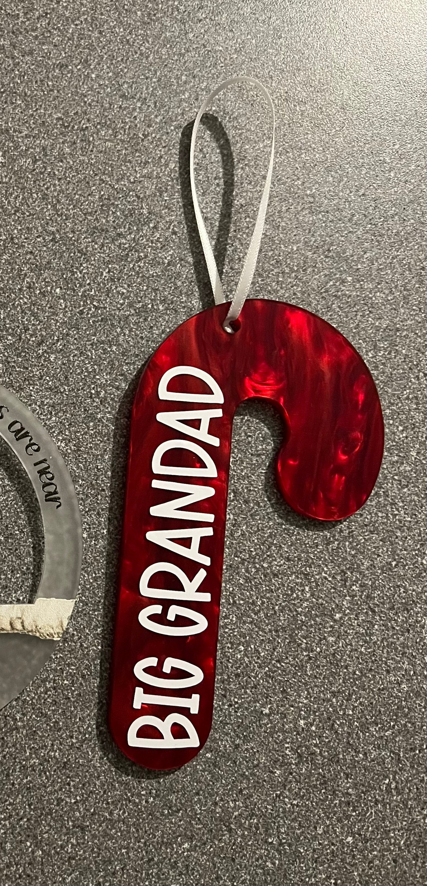 Candy Cane Baubles - Personalised