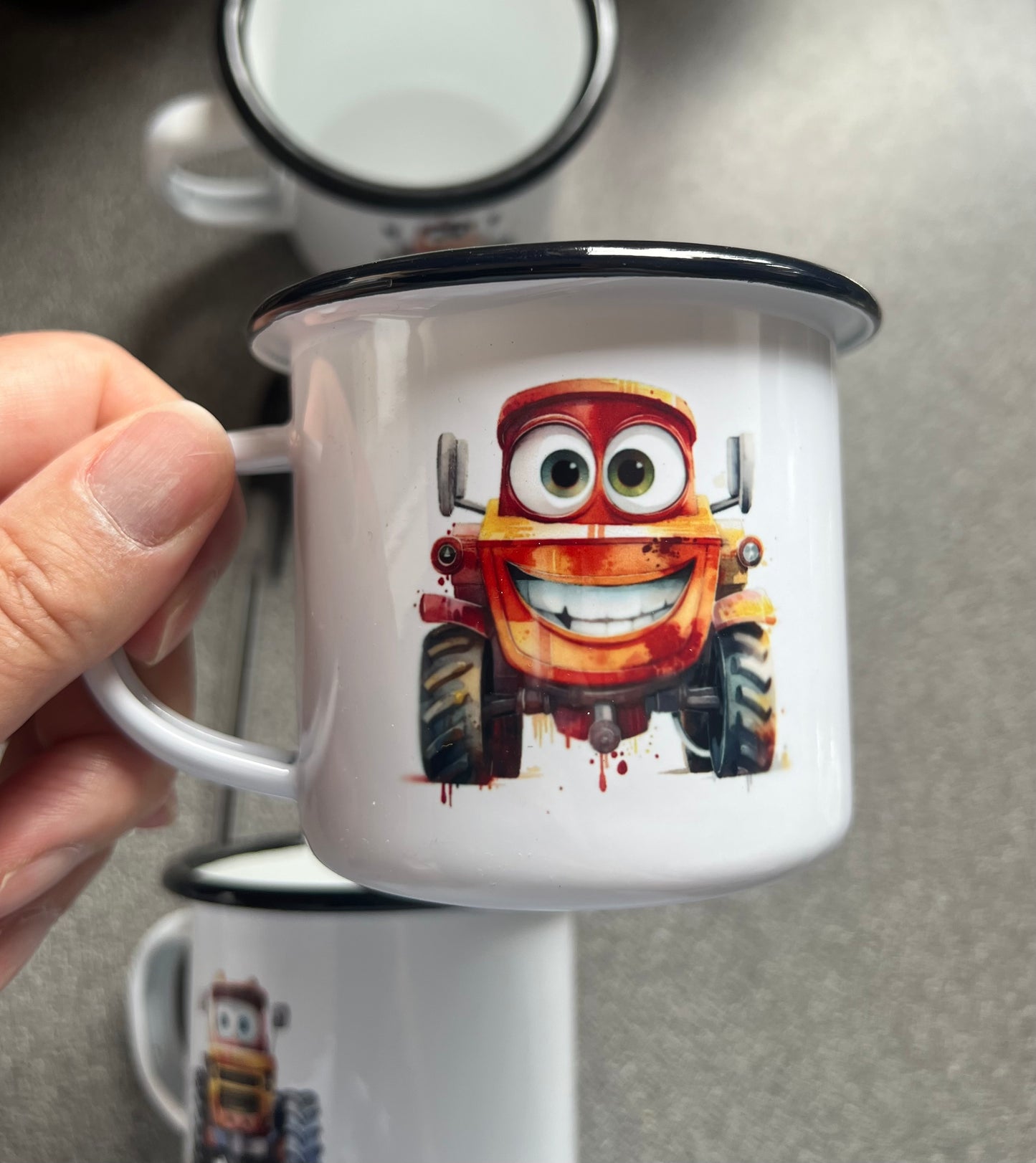 Enamel Mugs - Tractor