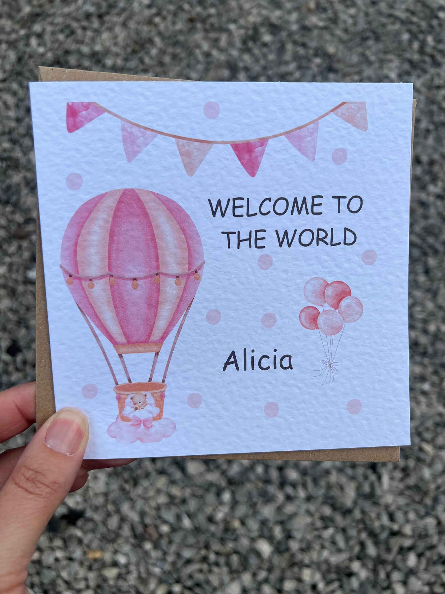 New Baby Card.  Pink or Blue