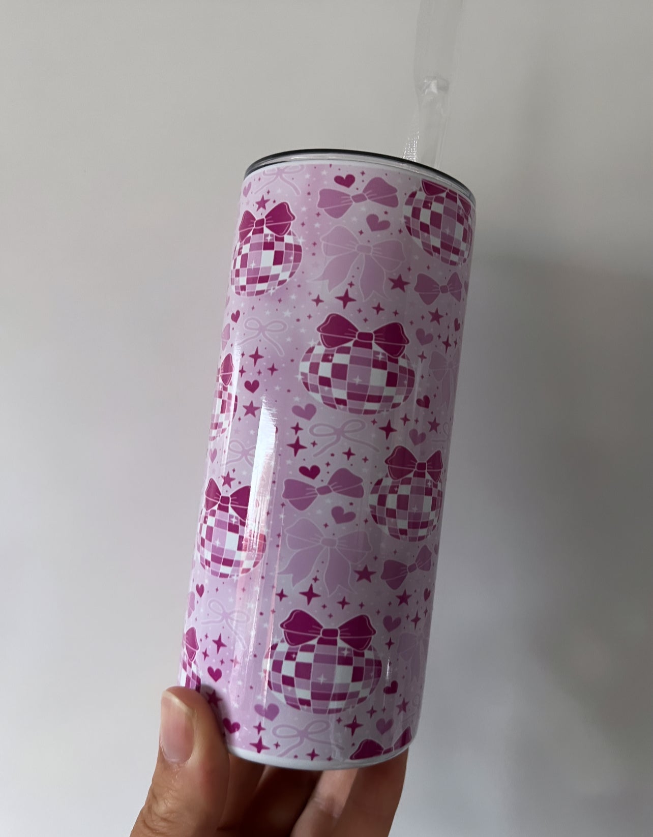Tumbler - Pink Bow Disco