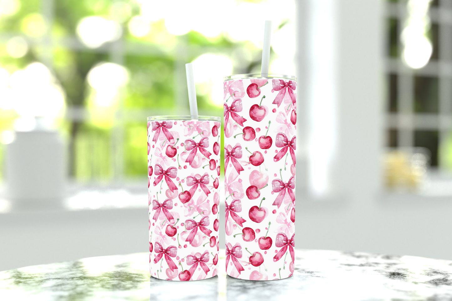 Tumbler - Cherry Bow