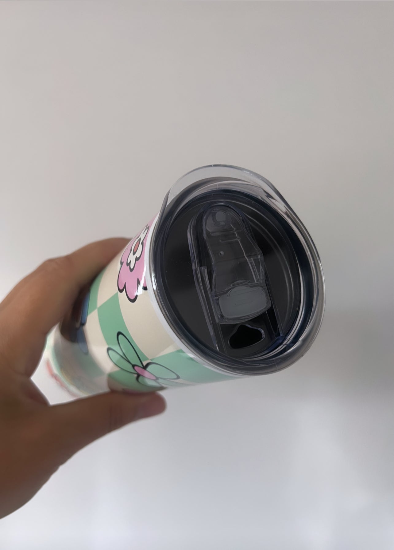 Tumbler - Retro Green Flower