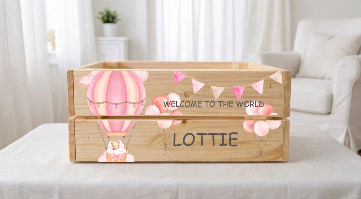 New Baby Girl Crate Box