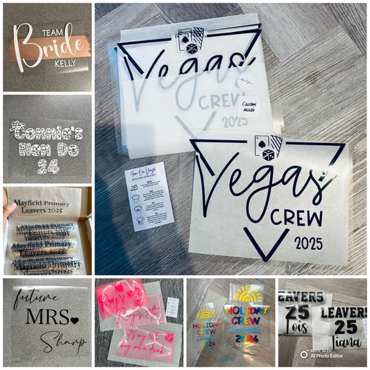 Clothing Decals - Custom Design