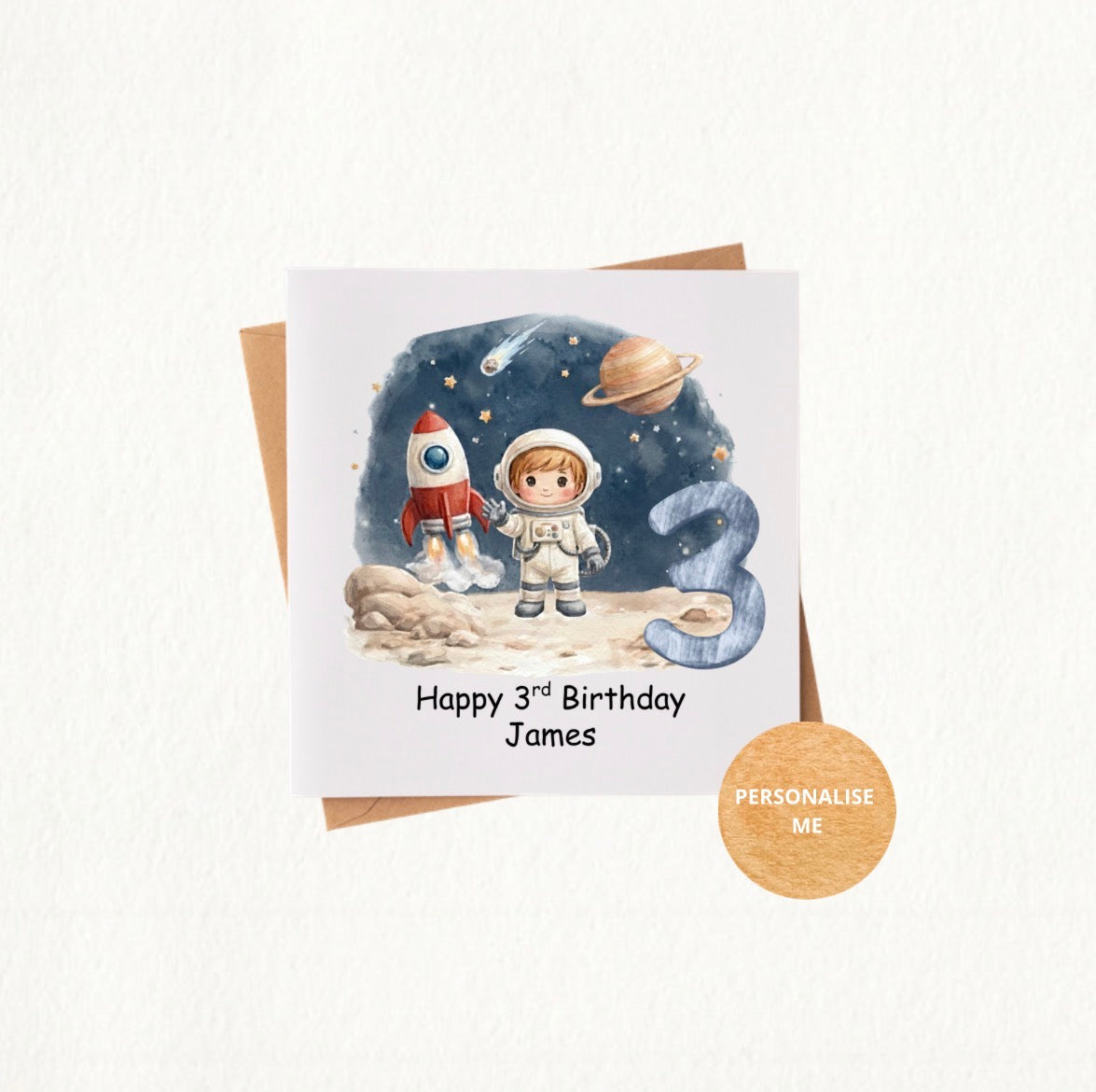 Space Birthday Card