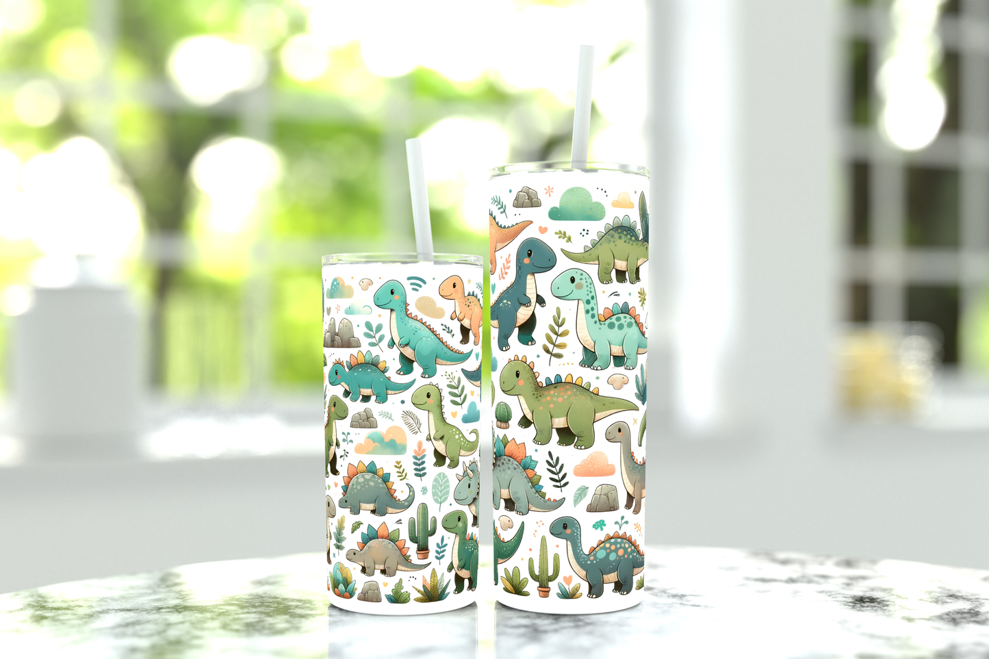 Tumbler - Green Dino